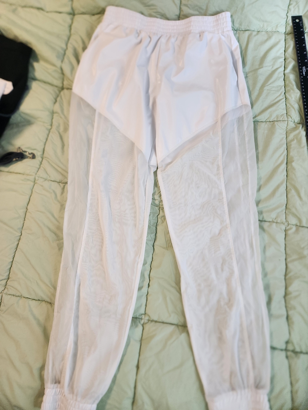 Victoria's Secret White Sheer Mesh Jogger Pants